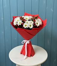 Букет ягоды на снегу в Алагире Букет цветов из:  Хризантемы в Алагире