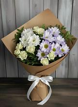 Букет цветов из:  Хризантемы и Розы #REPLACE_PRED# Алагире