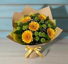 Букет цветов из:  Герберы и Хризантемы в Алагире