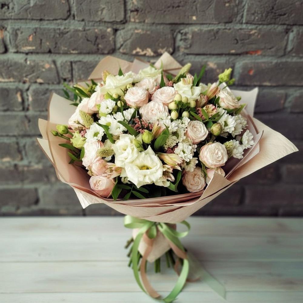 Букет цветов из: Альстромерии, Розы и Хризантемы в Алагире