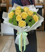 Букет цветов из:  Хризантемы и Розы в Алагире