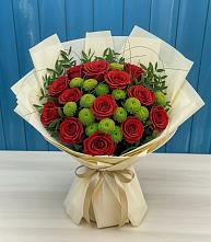 Букет цветов из:  Розы и Хризантемы в Алагире